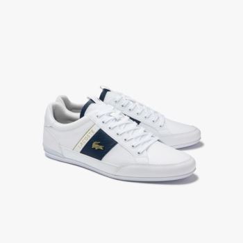 Lacoste Chaymon Leather and Carbon Fibre Sneakers Pánské - Tenisky Bílé / Bílé | CZ-WoPTjQ